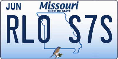 MO license plate RL0S7S