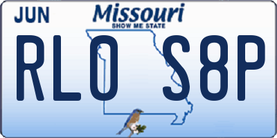 MO license plate RL0S8P