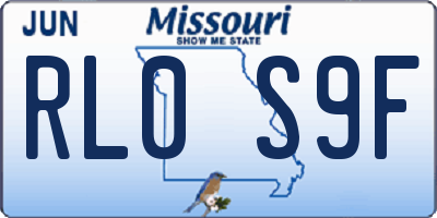 MO license plate RL0S9F