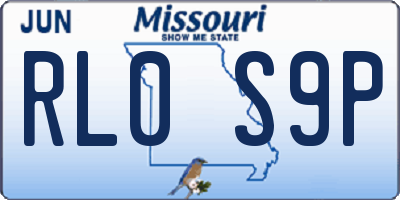 MO license plate RL0S9P
