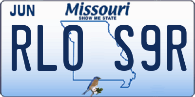 MO license plate RL0S9R
