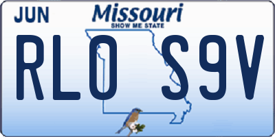 MO license plate RL0S9V