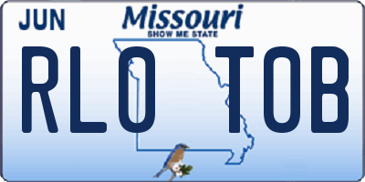 MO license plate RL0T0B