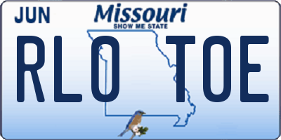 MO license plate RL0T0E