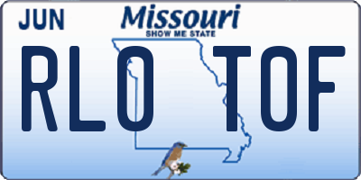 MO license plate RL0T0F