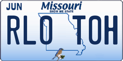 MO license plate RL0T0H