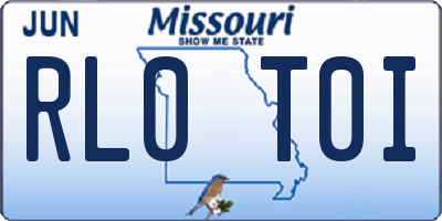 MO license plate RL0T0I