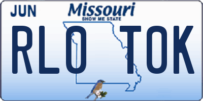 MO license plate RL0T0K
