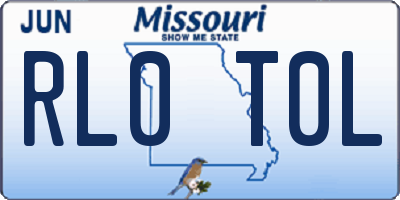 MO license plate RL0T0L