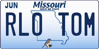 MO license plate RL0T0M