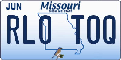 MO license plate RL0T0Q