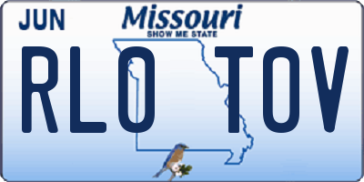 MO license plate RL0T0V