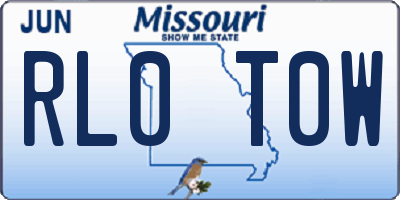 MO license plate RL0T0W