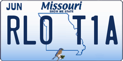 MO license plate RL0T1A