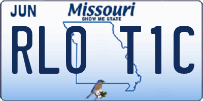 MO license plate RL0T1C
