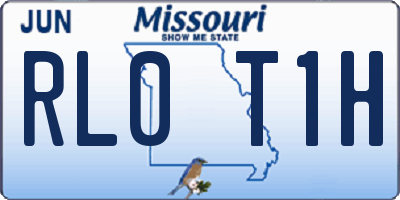 MO license plate RL0T1H