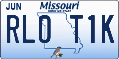 MO license plate RL0T1K