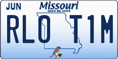 MO license plate RL0T1M
