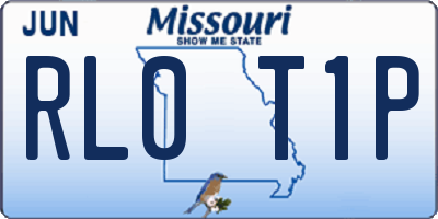 MO license plate RL0T1P