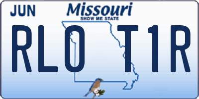 MO license plate RL0T1R