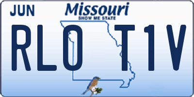 MO license plate RL0T1V