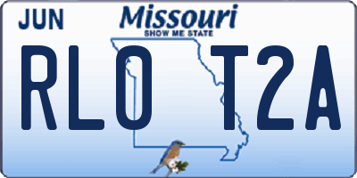 MO license plate RL0T2A