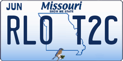 MO license plate RL0T2C