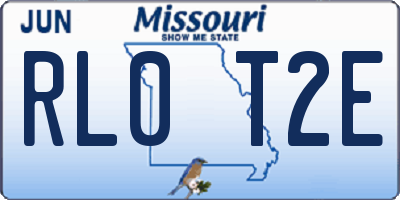 MO license plate RL0T2E