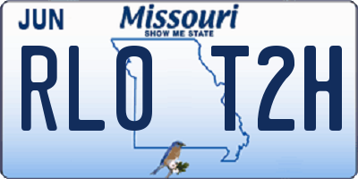 MO license plate RL0T2H