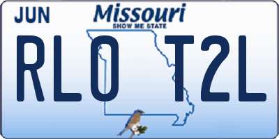 MO license plate RL0T2L