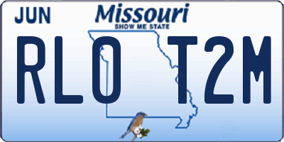 MO license plate RL0T2M