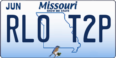 MO license plate RL0T2P