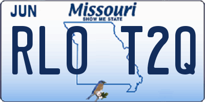 MO license plate RL0T2Q