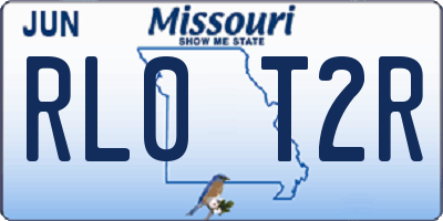 MO license plate RL0T2R