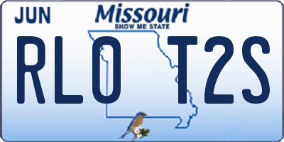 MO license plate RL0T2S