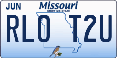 MO license plate RL0T2U