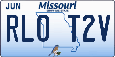 MO license plate RL0T2V
