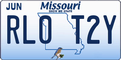 MO license plate RL0T2Y