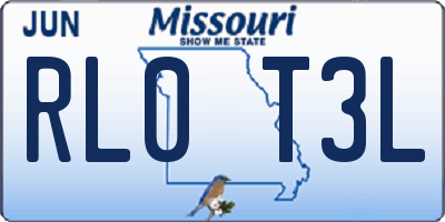 MO license plate RL0T3L