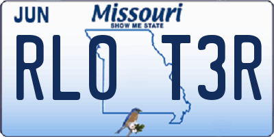 MO license plate RL0T3R