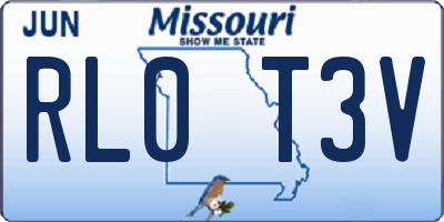 MO license plate RL0T3V