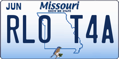 MO license plate RL0T4A