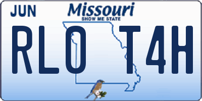 MO license plate RL0T4H
