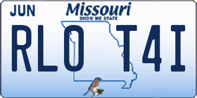MO license plate RL0T4I