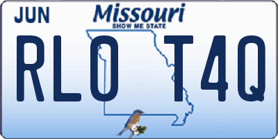 MO license plate RL0T4Q