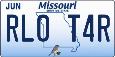 MO license plate RL0T4R
