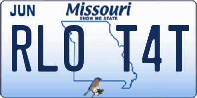 MO license plate RL0T4T