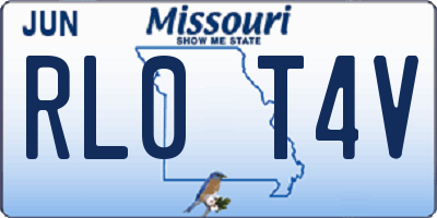 MO license plate RL0T4V