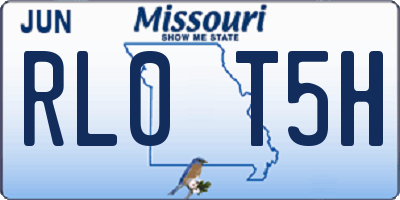 MO license plate RL0T5H