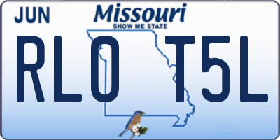 MO license plate RL0T5L